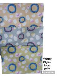New Arrival Story Digital Print 40s poly lycra Shirting Fabric
