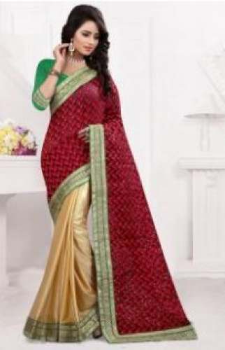 Fancy Tissue Lycra Jacquard Saree