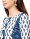 Blue Ethnic Motifs Straight Cotton Kurta thumb 1