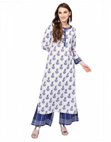 Cotton Kurta with Palazzo Pant