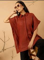 Ladies Half Sleeves Plain Poncho