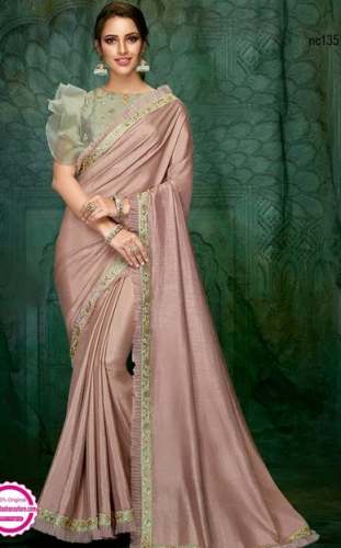 Fancy Georgette Satin Party wear Saree by Natasha Couture