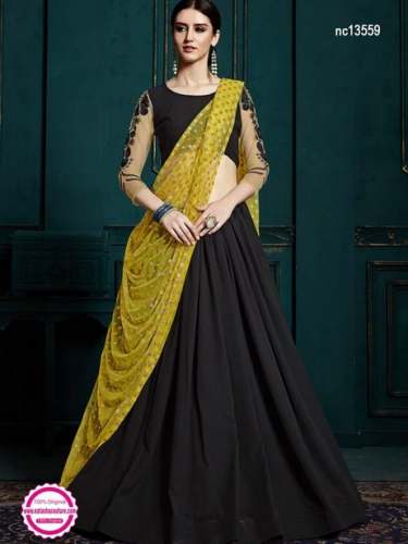 Stylish Party wear Balck Lehenga Choli by Natasha Couture