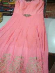 embroidered pink gown