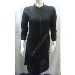 Black Cambric Cotton Kurti