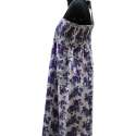 Ladies Floral Printed Purple White Dress thumb 1