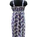 Ladies Floral Printed Purple White Dress thumb 2