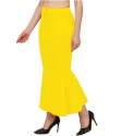 Women Yellow Plain Saree Shapewear thumb 1