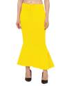 Women Yellow Plain Saree Shapewear thumb 2