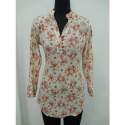 Flowery Printed Cotton Tunic Kurti Top