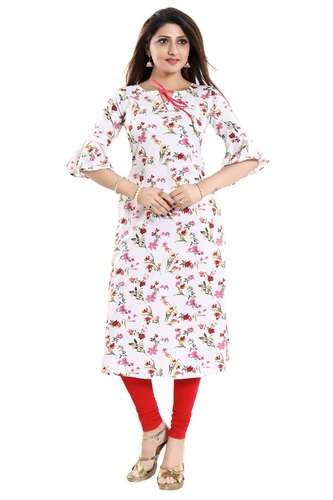 Stylish Crape kurti for girls 