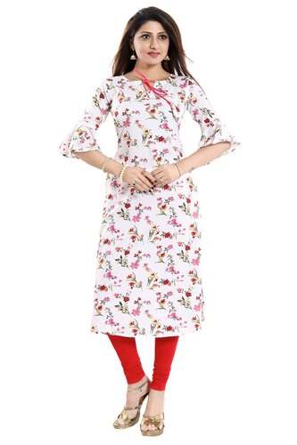 Stylish Crape kurti for girls  by Amrut Collection