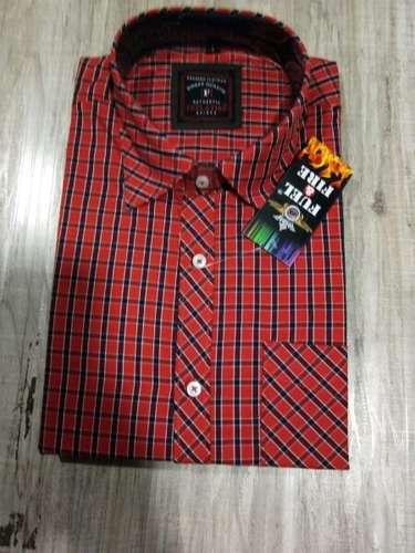 red small checks shirt by The Top Zone