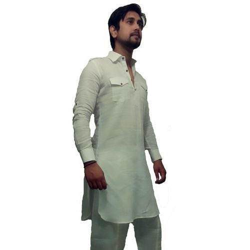 mens plain Linen kurta