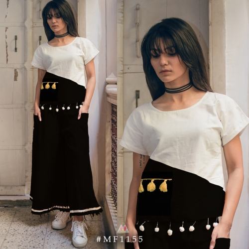 Black skirt Pant Khadi Pair