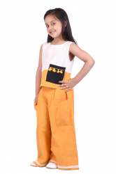 Yellow kids skirt pant pair 