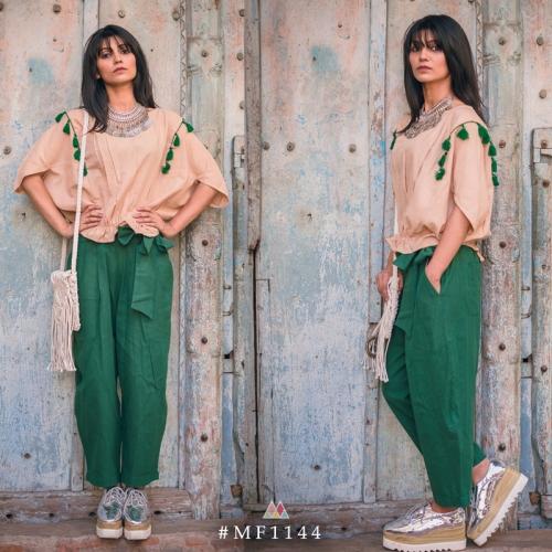 Green Casual Khadi Pair