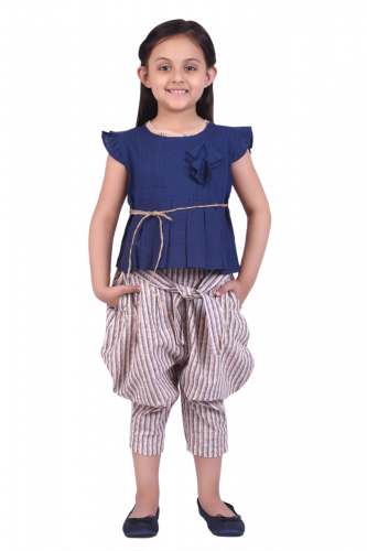 Kids Blue Cowl Pant Pair