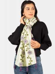 Lemon Spring Floral Khadi Embroidered