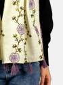 Lemon Spring Floral Khadi Embroidered thumb 3