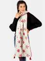 Mandala Motif Slub Khaid Embroidered Stole/Scarf