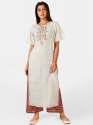 Milky white princess line kurta set with 