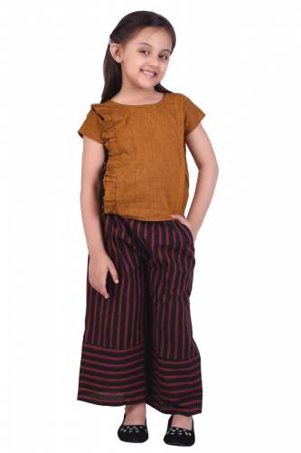 Mustard Top And Lining Pant Kids Combo