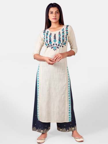 Off White embroidery neck princes line