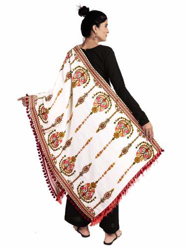 Off-White Heavily Aari Embroidered Khadi 