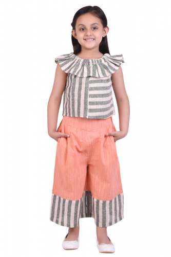 Orange Kids Khadi Ankle Lenght Pair 