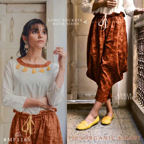 Rust Zamzam Khadi Cowl Pair