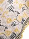White Tribal Motif Aari Embroidered Khadi Shawl thumb 1