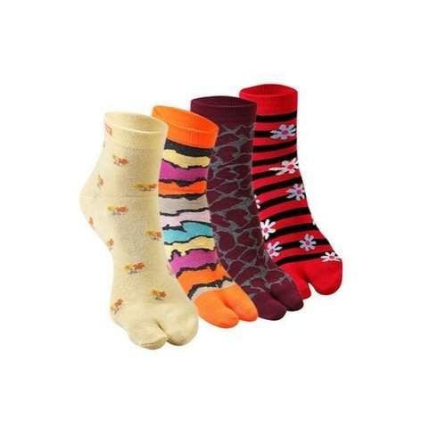 printed cotton thumb socks 
