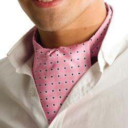 Printed silk dotted tie