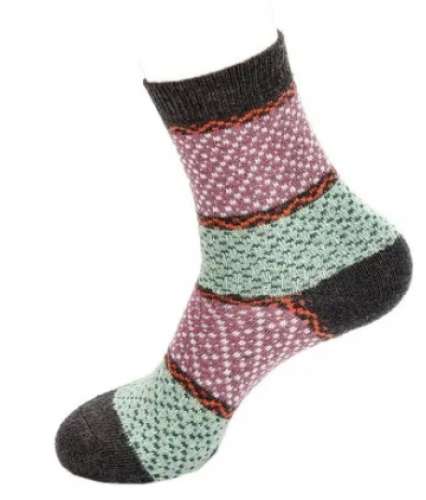 Winter woolen Printed ladies socks  by V P Oswal Hosiery Factory