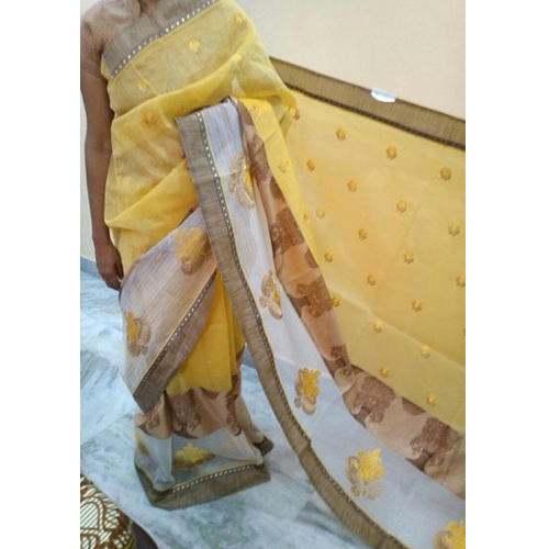 Silk Touch Supernet Saree by Diganta Sales Private Limited