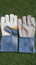 jeans leather fabric gloves