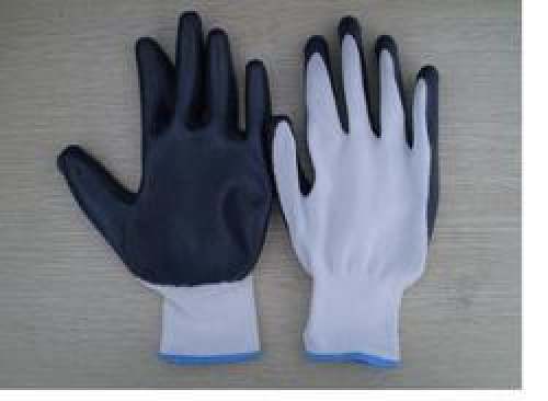 knitted Nylon rubber gloves by Samarth Industries