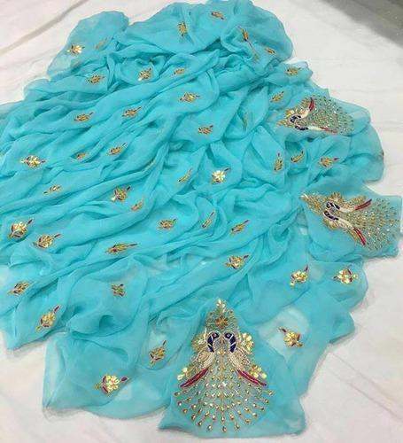 Yellow bandhani print chiffon saree | Kiran's Boutique