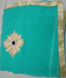 Fancy Chiffon Butta Jaipuri Saree