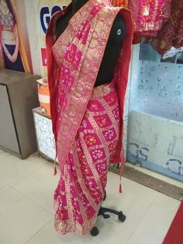 Jaipuri Bandhej Gharchola Saree by Chitra Sarees