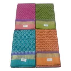 casual wear printed plain saree