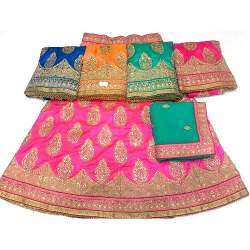 embroidery bridal lehenga saree