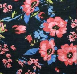 Printed Rayon Crepe Fabric