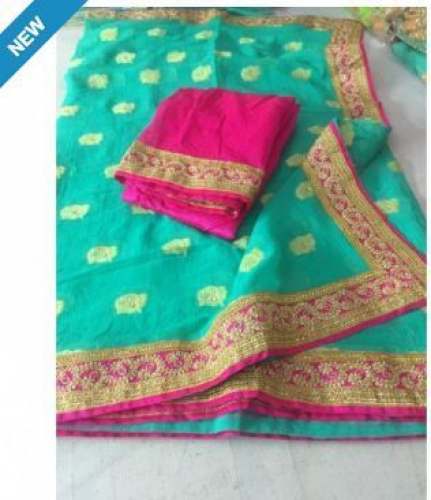 Party wear Border lace Brocade saree