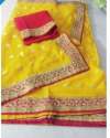 party-wear-yellow-lace-border-saree