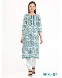 Cotton Kurti Pant Set VF-KU-834