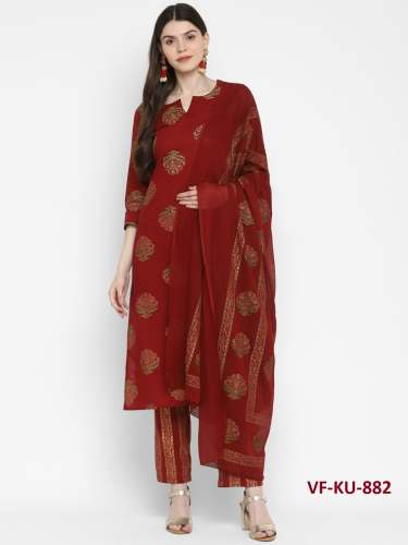 Partywear Cotton Ethnic Set VF-KU-882