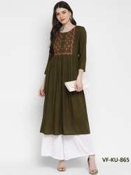 Rayon Embroidered Kurti VF-KU-865	