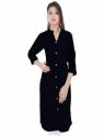 Velentino Trend Black Color American Crepe Kurtis